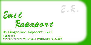 emil rapaport business card